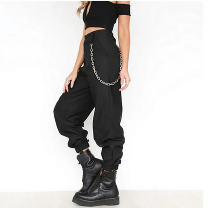 women's plus size black cargo pants