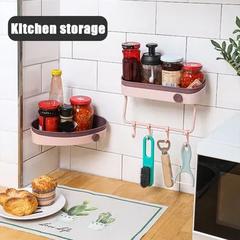 

Newly Bathroom Storage Rack Contrasting Color Double-Layer Wall Hanging Draining Soap Box Organizer TE889