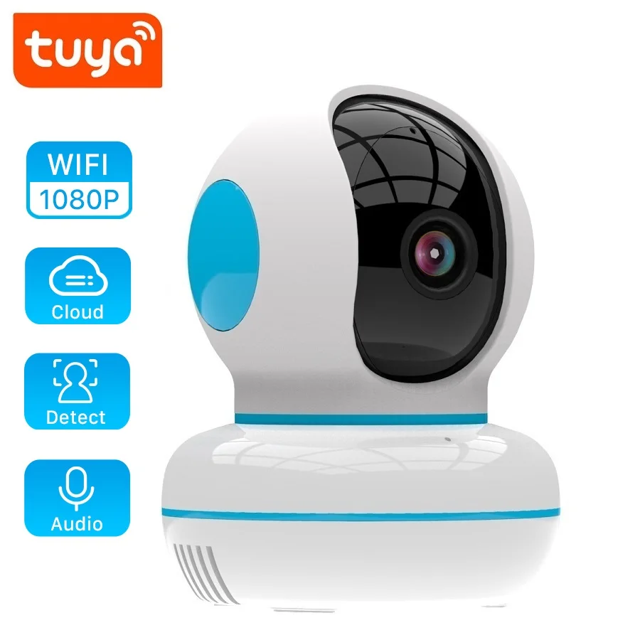 IP камера Tuya Беспроводная с поддержкой Wi Fi и 2 сторонним аудио 1080P|Камеры