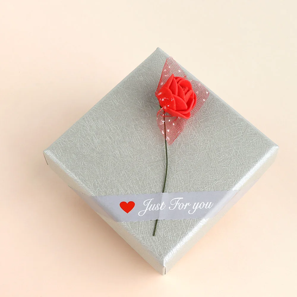 Горячая 3 типа Размер полосатая Роза коробка для ювелирных изделий в форме для ожерелья браслеты с подвесками серьги кольцо для хранения ювелирных изделий Подарочная коробка