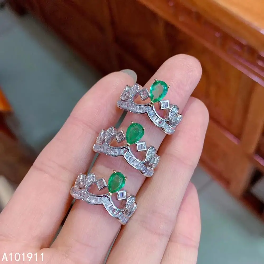 

KJJEAXCMY fine jewelry natural Emerald 925 sterling silver new women ring support test luxury