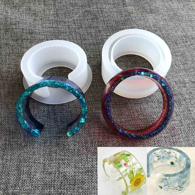 Round Open Cuff Silicone Mold Casting Mould Resin Bracelet Bangle DIY Mold Open Design Bangle Mould Resin Molds