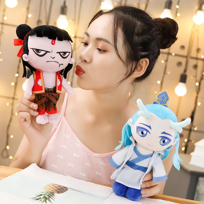 20 см новые Мультяшные персонажи из китайской мифологии legends Nezha Aobing Плюшевые игрушки Мягкая подкладка Успокаивающая кукла детский подарок WJ170