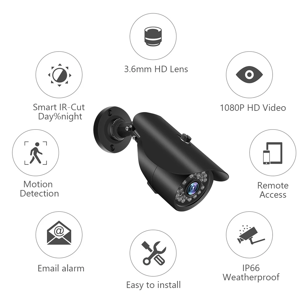NVR 4CH 1080P видеорегистратор для домашнего видеонаблюдения 4 шт. CCTV камера безопасности Беспроводная система видеонаблюдения комплект для улицы