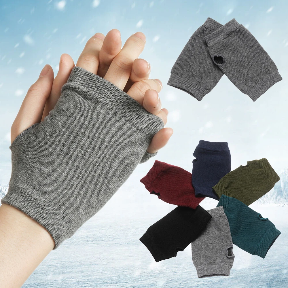 Gants sans doigts tricotés pour femmes
