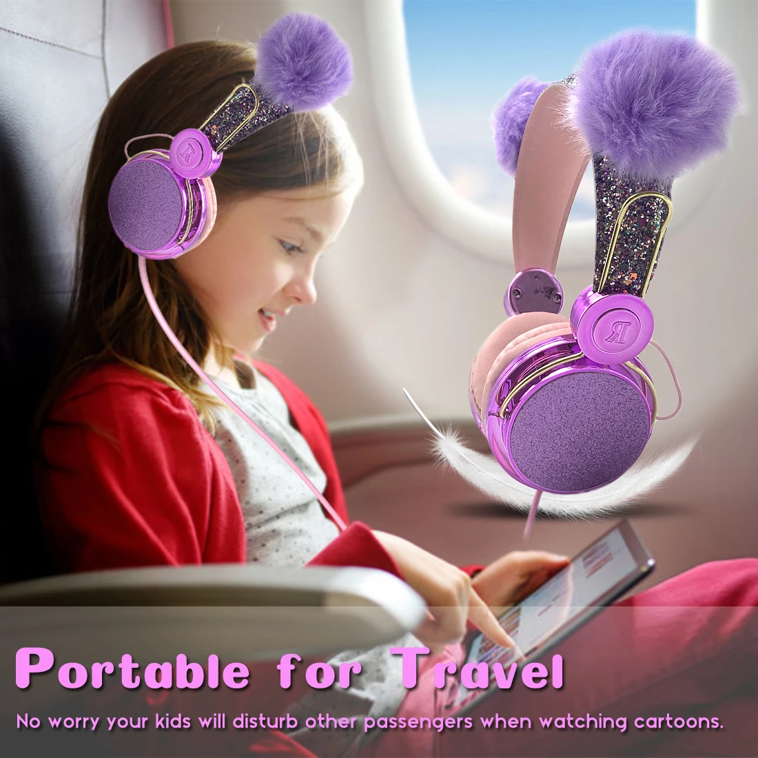 Cute Kids Wired Headphone With Microphone Girls 3 5mm Music Stereo Earphone Computer Mobile Phone Gamer Headset Kids Gift