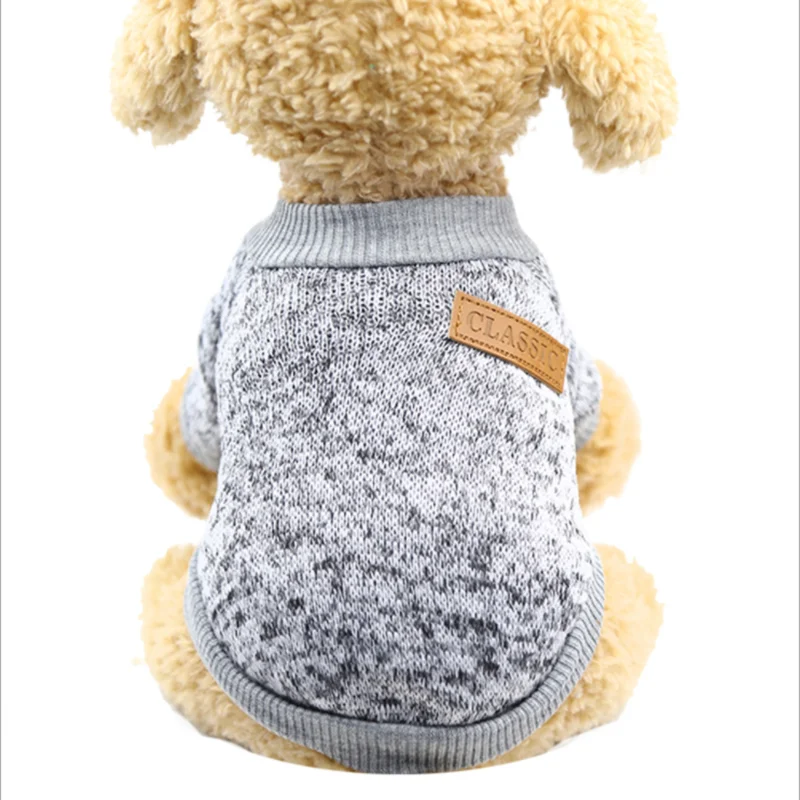 Классическая одежда для собак, мягкая теплая одежда для щенков, мягкий свитер, одежда для маленьких собак, свитер для домашних животных с капюшоном, одежда для домашних животных