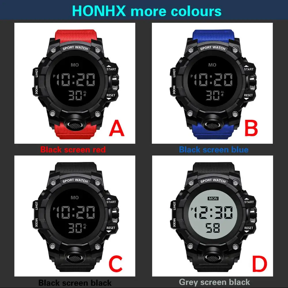 Montre Homme Роскошные Для мужчин s цифровой светодиодный часы спортивные Для мужчин напольные электронные наручные часы, кварцевые наручные часы для прогулок пешком на открытом воздухе спортивные лучший подарок Q4