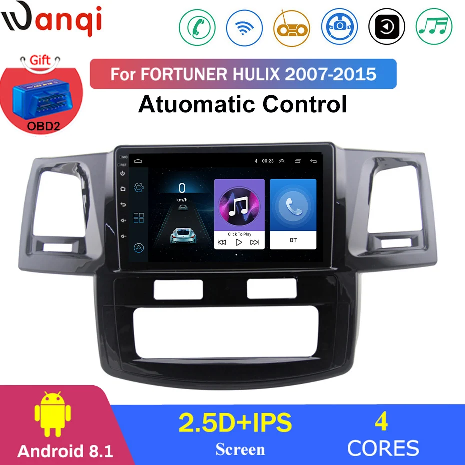 Для Toyota fortuner hilux AC 2007 2015 автомобильный Радио Мультимедиа Видео плеер Navi gps Android 8 1 DSP
