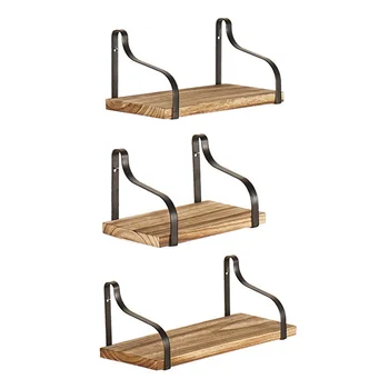 

3Pcs Wooden Board Storage Rack Practical Storage Stand Sundries Organizer Storage Shelf for Kitchen Bathroom (Wood Color)