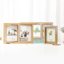 Creative Nordic Wooden Frame Photo Frames For Pictures Desktop Art Picture Frames Photo Frames Rotation Frames Home Decor