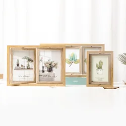 Creative Nordic Wooden Frame Photo Frames For Pictures Desktop Art Picture Frames Photo Frames Rotation Frames Home Decor