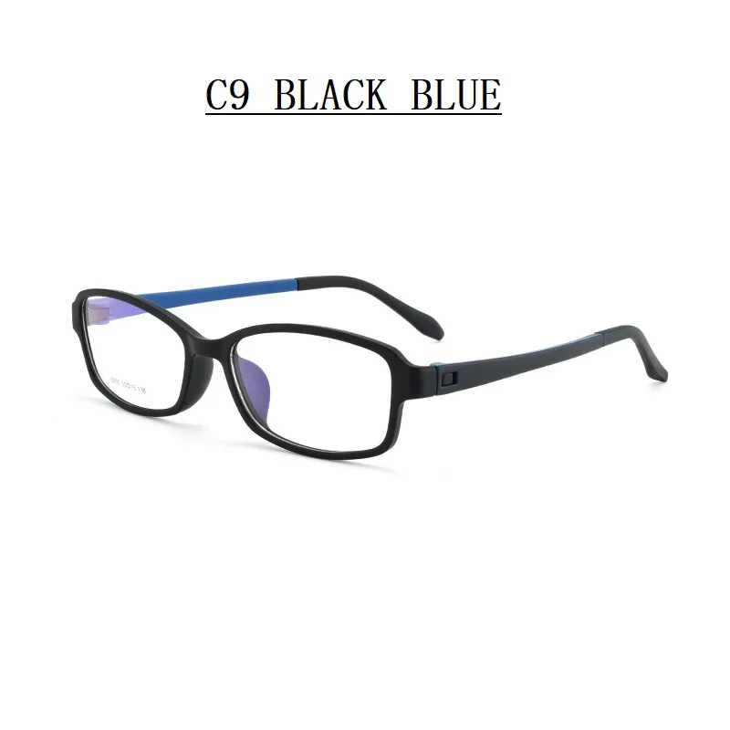 C9 BLACK BLUE 137 ультра-светильник TR90 маленькое лицо женские очки оправа для мужчин упругая краска искусство Спорт полный обод близорукость оправа для очков - Цвет оправы: C9 BLACK BLUE