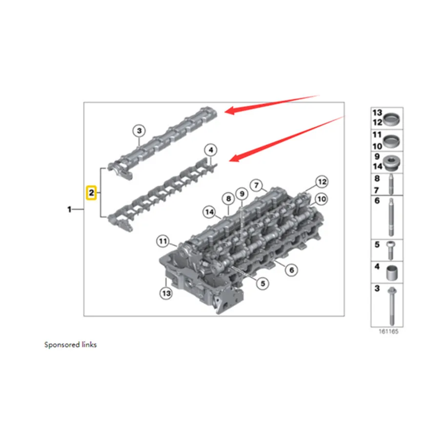Cylinder Head Camshaft Bearing For BMW N52 N52N N51 N54 N55 N53
