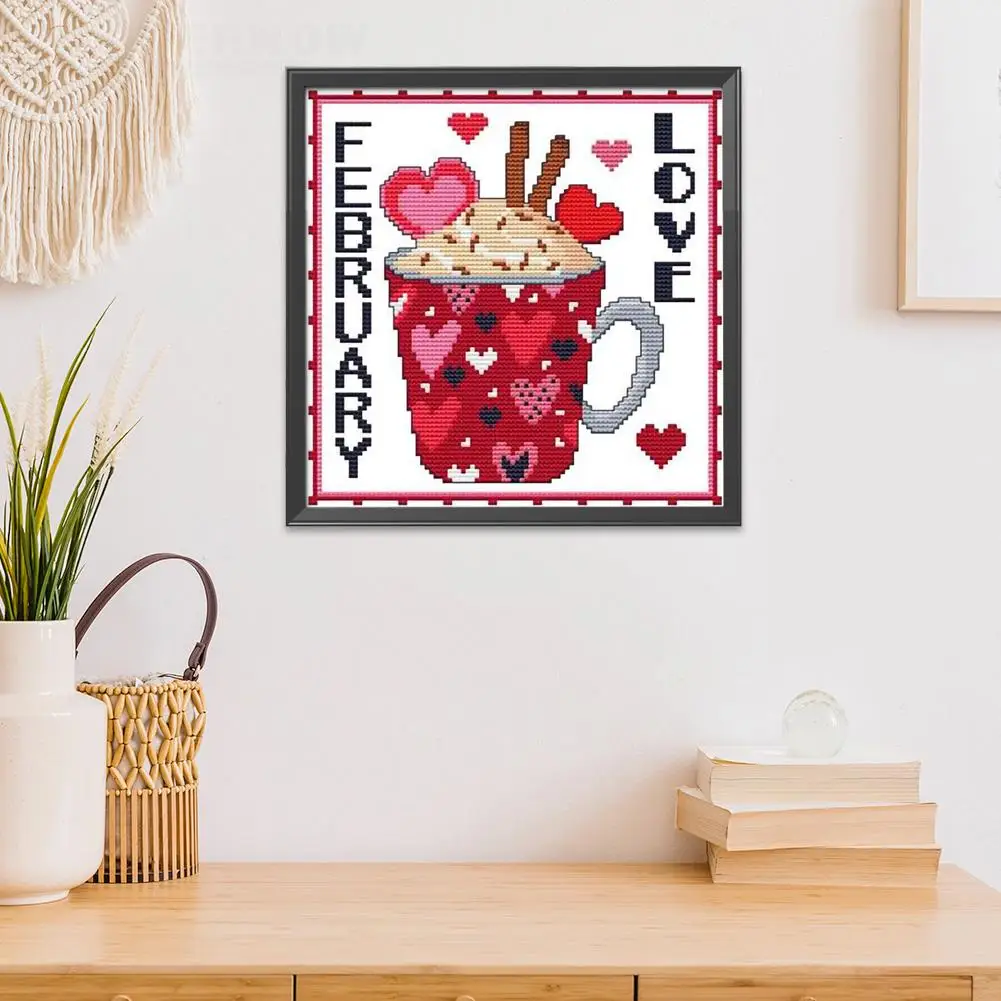 Cross Stitch Kit Twelve Months series 11CT Printed Fabric Canvas 35x35cm DIY Home Decor