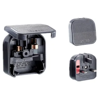 

New European EU 2 Pin to UK 3 Pin Plug Adapter Power Socket 250V Travel Converter Portable