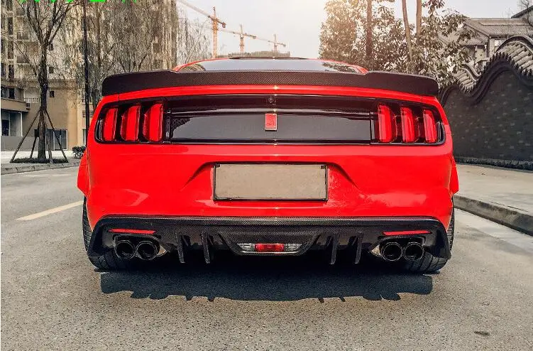 Высокое качество углеродного волокна и ABS заднее крыло багажника спойлер для FORD MUSTANG RS Стиль
