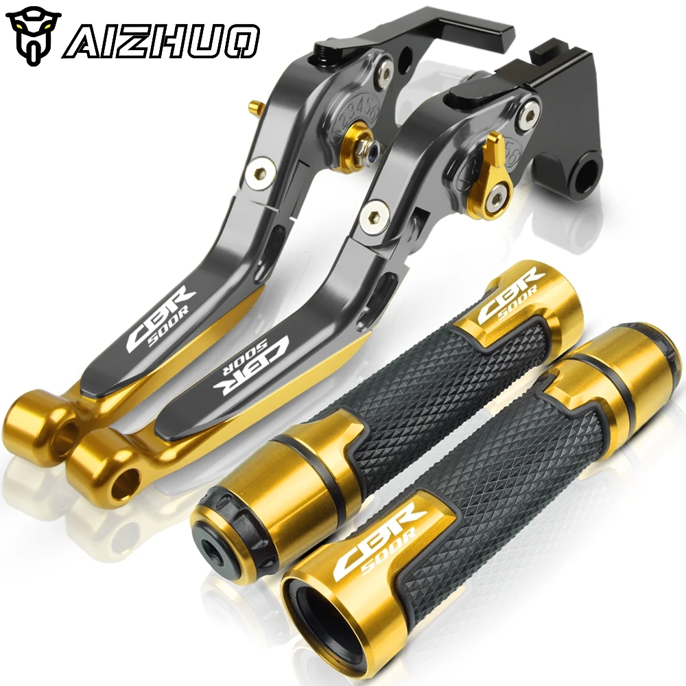 CNC Алюминий мотоцикла тормозной рычаг сцепления ручками для HONDA CBR500R CBR500 R CBR 500R CBR 500 R 2013 - Цвет: gold2