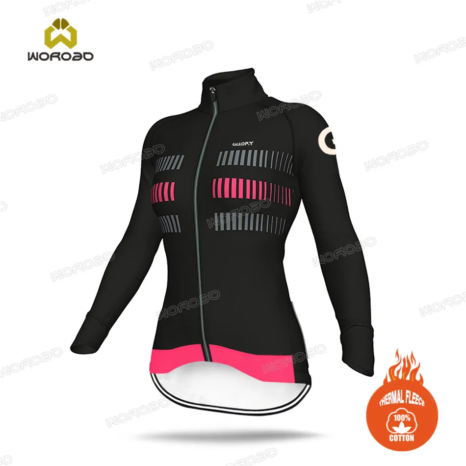 Cycling Clothing Woman Jacket Winter Long Sleeve Race Uniform Keep Warm Jacket Windproof Sweatshirt Female Bike Training Tops