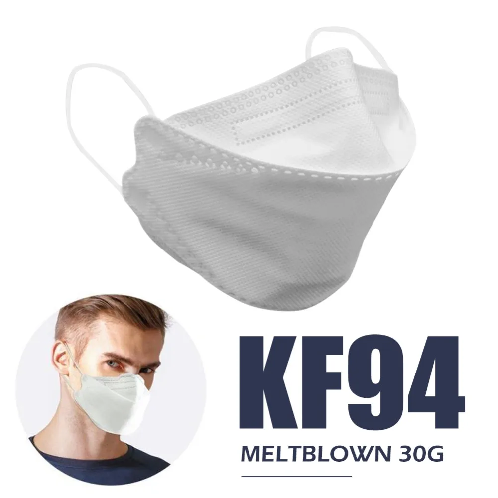 

50pcs KF94 KN95 Mask PM2.5 Dustproof Anti Protective Face Mouth Mask Ati-Dust bacteria DustProof Breathable Packed Individually