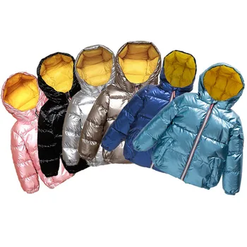 

Fashion New Children Jackets Kids Boys Girls Waterproof Coats Winter Boys Young Hooded Outerwear Thickened Down Jacket 3-14 Year