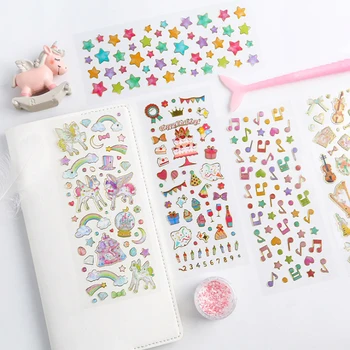 

1pcs/lot Cartoon Cherry Cake Hot Stamping Tansparent Diary Sticker Scrapbook Decoration Stationery Stickers