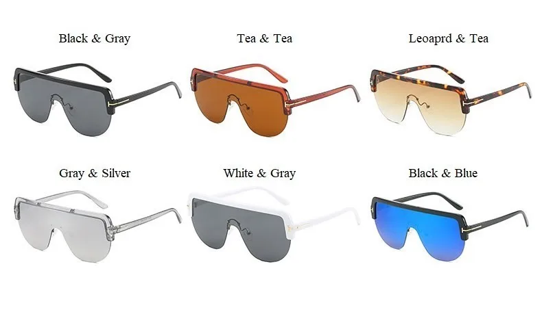 Цельные брендовые солнцезащитные очки для мужчин винтажные роскошные солнцезащитные очки больших размеров женские полуоправы градиентные очки большие тени