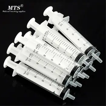 

10PCS 10ml Disposable Plastic syringe without needles use for industrial injection,With Gift