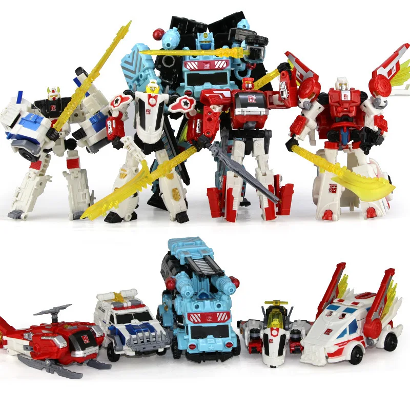 

Children Transformation Toy Machine God Variable World Dinosaur Five in One Guardian Gods Transformation Robot Models Boy Gift