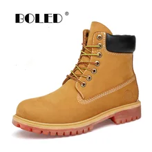 Очень теплые мужские зимние ботинки; ботильоны из натуральной кожи; сезон осень; Водонепроницаемая рабочая обувь; уличные осенние ботинки; мужская обувь
