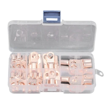 

60Pcs SC Copper Tube Lug Ring Battery Wire Connectors Cable Crimped Terminal Kit