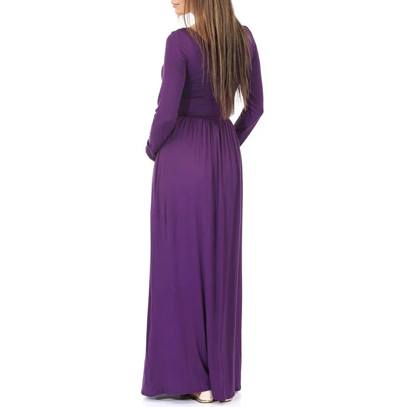 Fashion Maternity Shoot Dress Floral Print Maternity Gown Photo Prop Long Pregnancy Dress Photography Clothes For Pregnant Women (5)