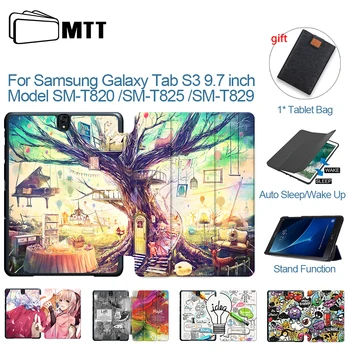 

MTT Case For Samsung Galaxy Tab S3 9.7 inch SM-T820 T825 T829 PU Leather Folio Flip Stand Cover Smart Tablet Case Protec fundas