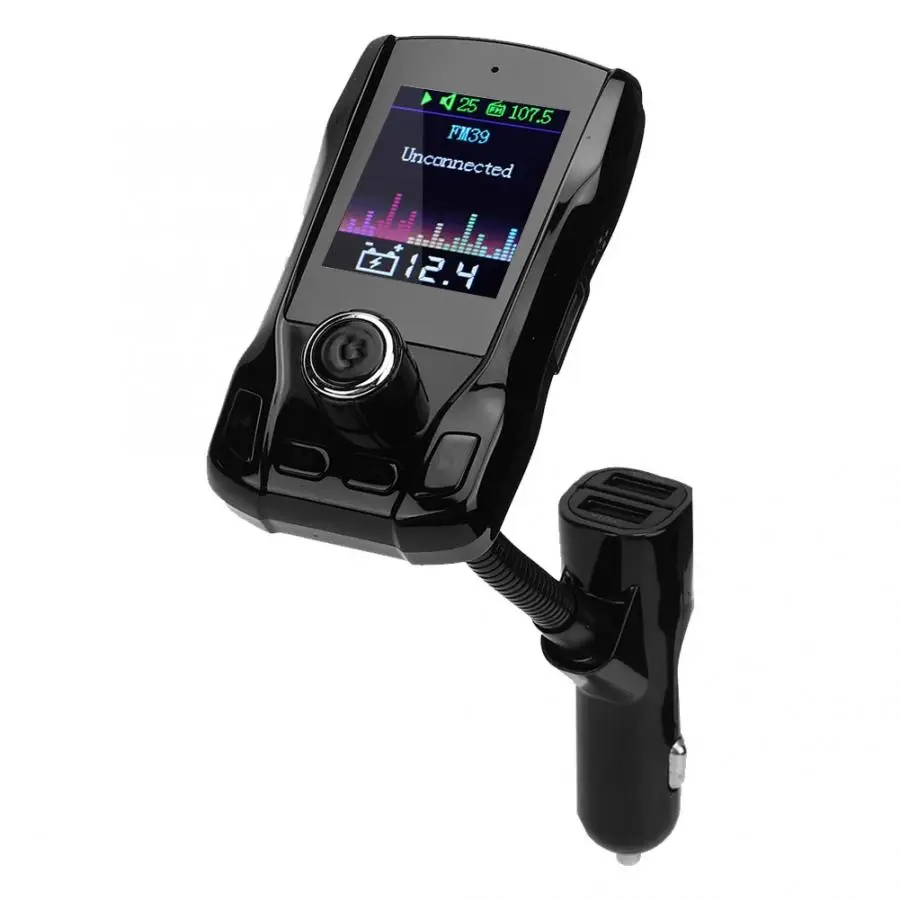 Fm-передатчик 1,8 в TFT 360 градусов вращение автомобиля mp3-плеер зарядное устройство беспроводной FM39 Bluetooth передатчик автомобильное USB зарядное устройство