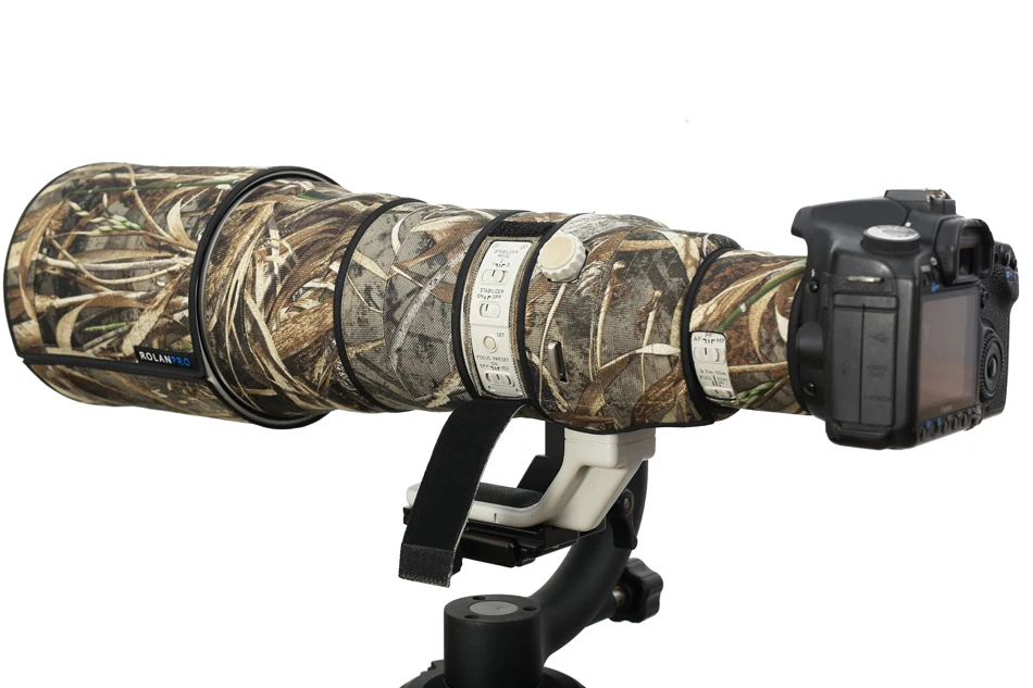 ROLANPRO водонепроницаемый объектив камуфляжное пальто дождевик для Canon EF 500 мм F/4 L IS II USM объектив защитный чехол пистолеты ткань