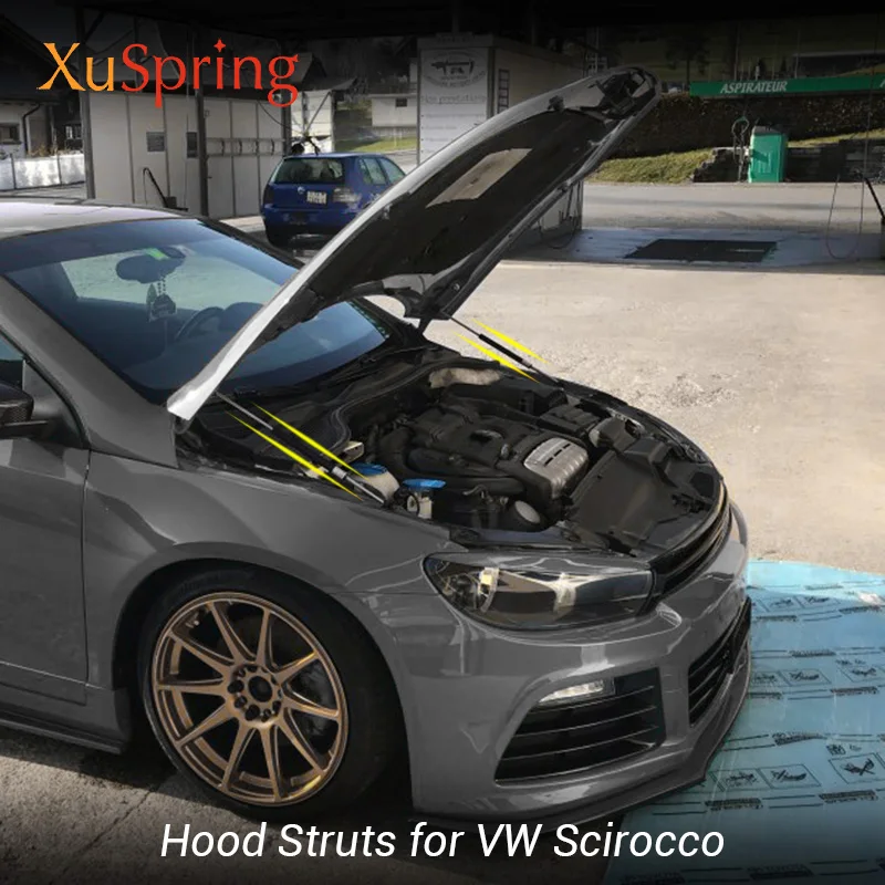Для VW SCIROCCO 2008- R GTS GT24 ремонт капота газовая пружина амортизатор стойки штанги поддержка гидравлический стержень автомобиля-Стайлинг