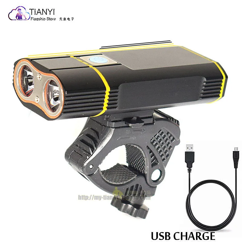 

Bike headlight riding glare light night ride flashlight waterproof usb rechargeable mountain bike equipment T6 riding