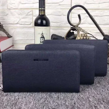 

High Quality Soft Leather Blue Cowhide Men's Business Bag Clutch Bag Wallet Card Bag Key Bag Coin Purse Phone Bag Zipper Bag