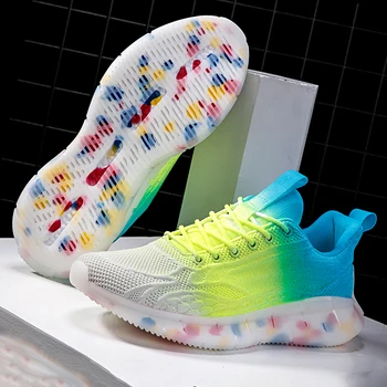 

2020 New Men's Shoes Casual Sneakers Popcorn Shock Absorption Soles Tide Breathable Lightweight Running Shoes Zapatos de Hombre