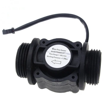 

2PCS Water Flow Sensor Fuel Flow Meter Water Meter Sensor Flowmeter Water Sensor Counter Indicator FS400A G1 DN25 1-60L/Min