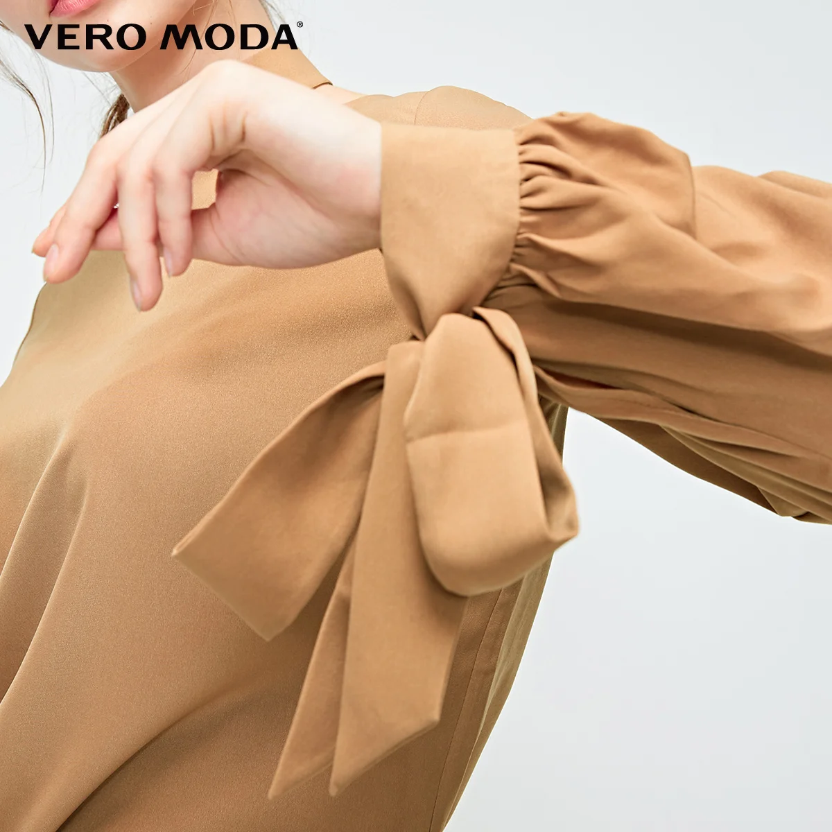 Vero Moda Женская двухъярусная шифоновая рубашка на шнуровке с манжетами | 319151503