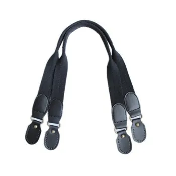 

2 pcs New webbing and leather bag handles about 63 cm long diy fashion, simple handbag accessories BD031
