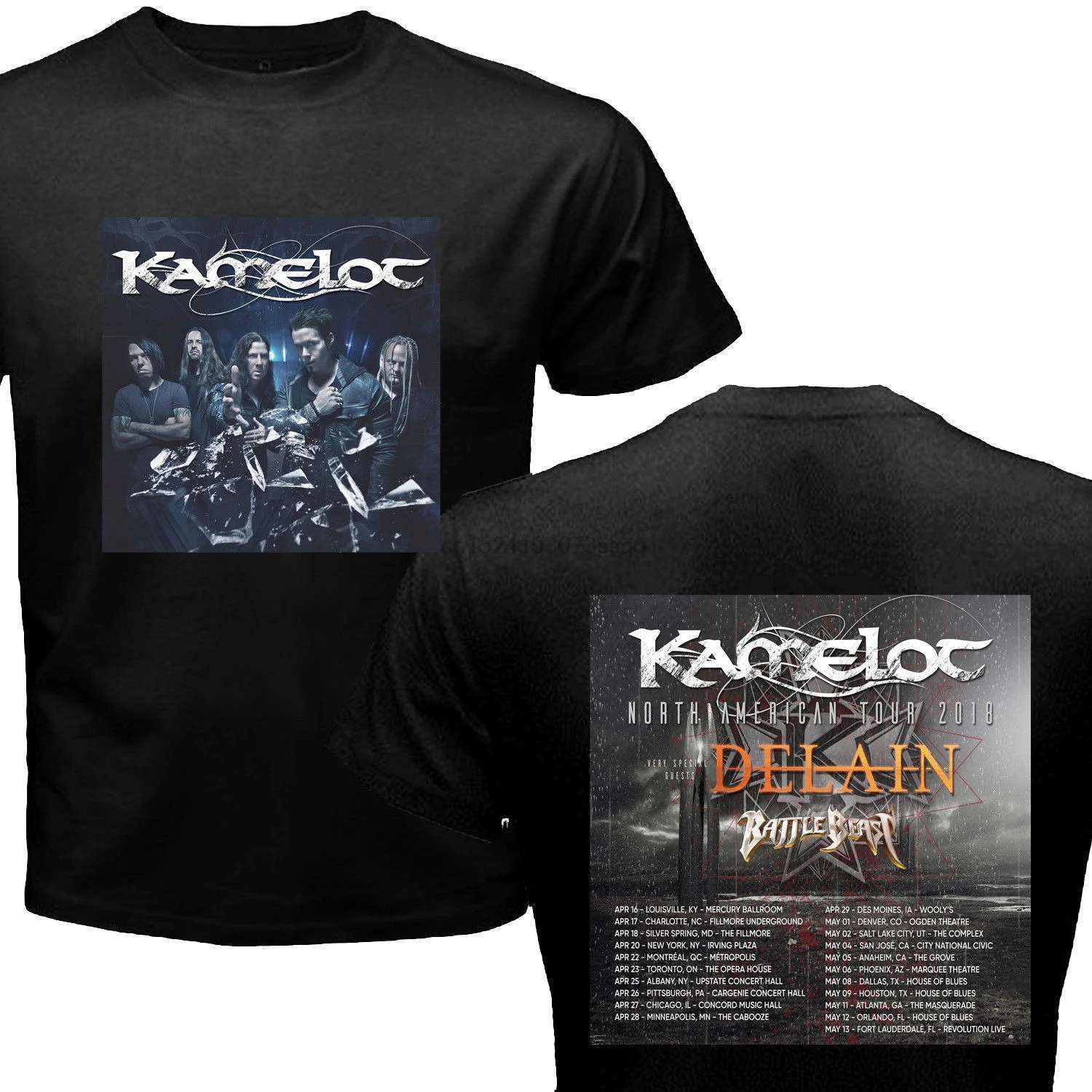 Camiseta negra con diseño limitado para citas de la gira de KAMELOT S 5XL camisetas casuales de talla grande estilo Hip Hop Tops Tee S 3Xl| | - AliExpress