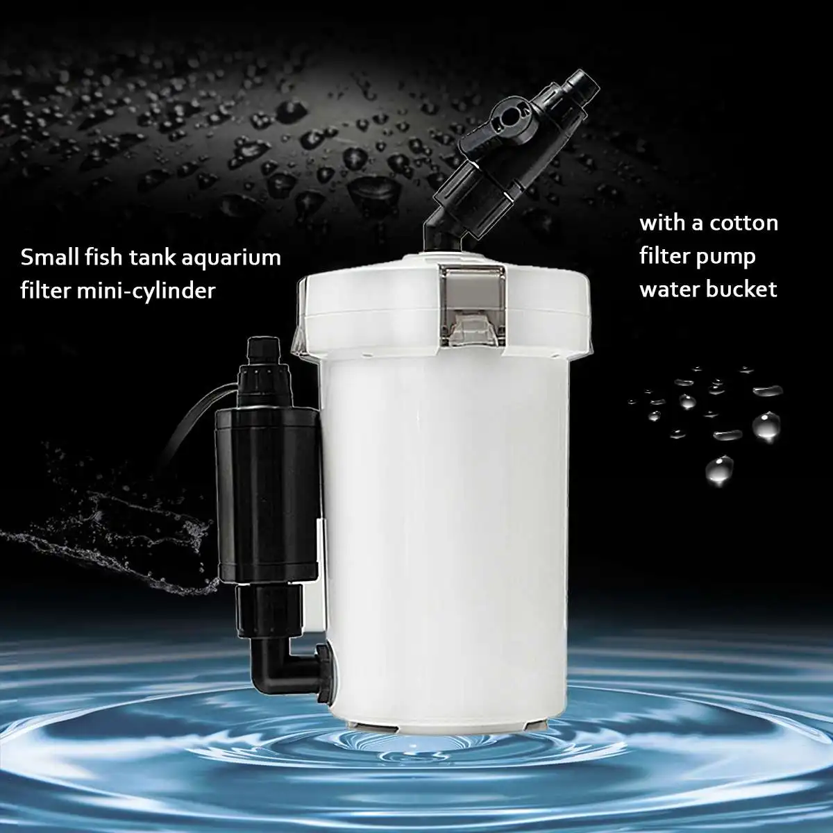 HW-602B Table Top Aquarium Fish Tank Outer Filtration System External Ultra-quiet Canister Filter Fish Tank 220-240V 6W 400l/h