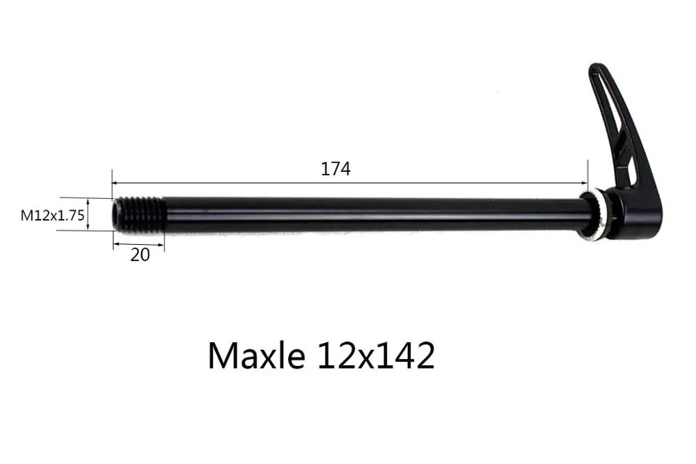 Через ось Maxle rockshox 12x100 12x135 12x142 12x150 MTB велосипедные шампуры TP 1,75 мм длина сзади L167 L174 L182 передние L122 - Цвет: 12x142 with lever