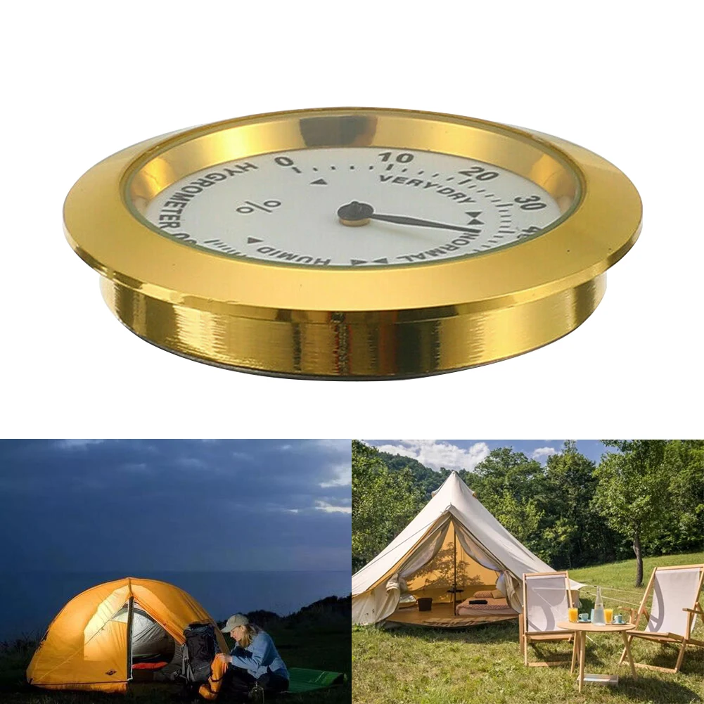 37MM Indoor Mini Portable Accessories Humidity Gauge Analog Hygrometer Round Glass Calibration For Humidor Pointer Guitar Violin