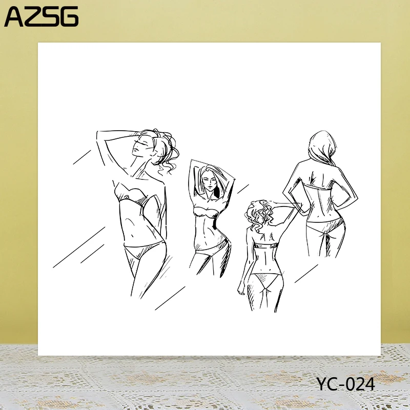 

AZSG Underwear model Clear Stamps/Seals For DIY Scrapbooking/Card Making/Album Decorative Silicone Stamp Crafts