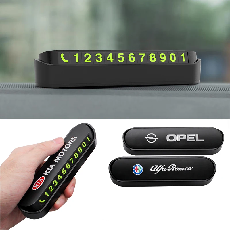 Автомобильный Стайлинг карточка с телефоном для временной парковки номер карты