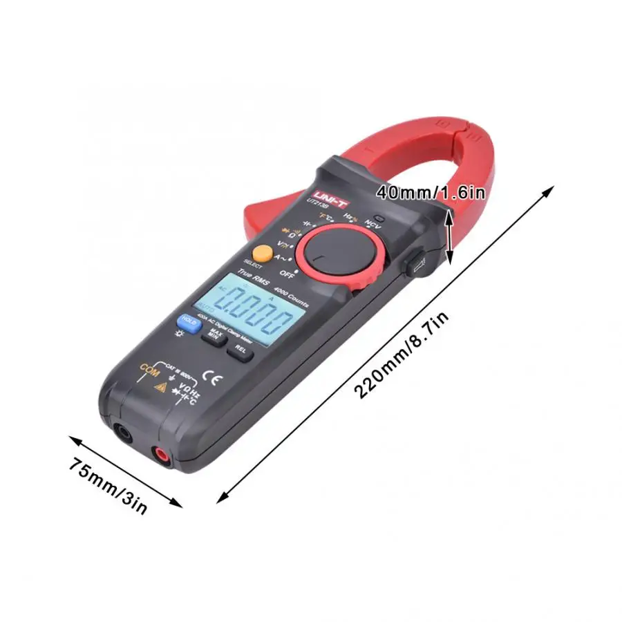 UNI-T UT213B 400A ЖК-Дисплей True RMS цифровой зажим ручной мультиметр AC DC Напряжение измеритель тока зуммер тестовый диод тестовые данные Maint