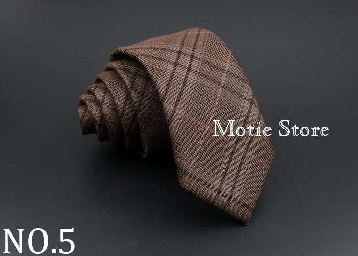 Herren-Krawatten, 6 cm, klassisches Polyester, handgefertigt, schmale Krawatten, gestreift, schmaler Kragen, schmal, schwarz, grau, blau, lässig, karierte Krawatte, Geschenk – Detail 6